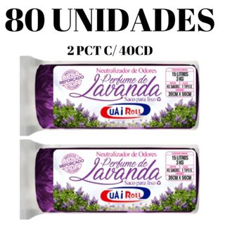 80 Sacos De Lixo Perfumado para salao Cheiro de Lavanda em Oferta na Shopee