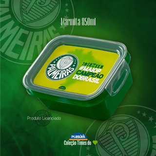 Marmita PALMEIRAS - Produto original Licenciado 850ml hermética com trava - Plasútil em Oferta na Shopee