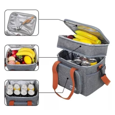 Bolsa Térmica Marmita Lancheira De Grande Capacidade Com Alça De Ombro em Oferta na Shopee