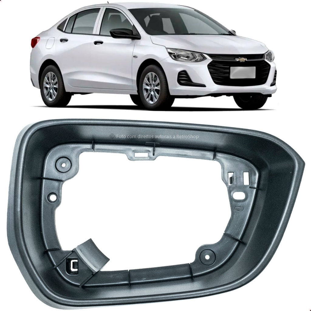 Moldura Carcaça Aro Do Retrovisor Onix 2021 2022 2023 2024 2025 - Turbo Rs Ltz Lt Premier Full Plus