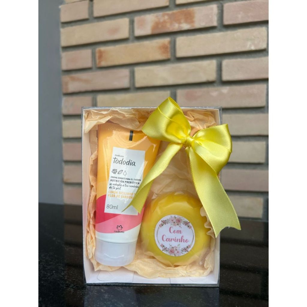 Kit Mini Hidratante Natura Tododia Limão Siciliano e Flor de Gardênia 80 ml + Sabonete