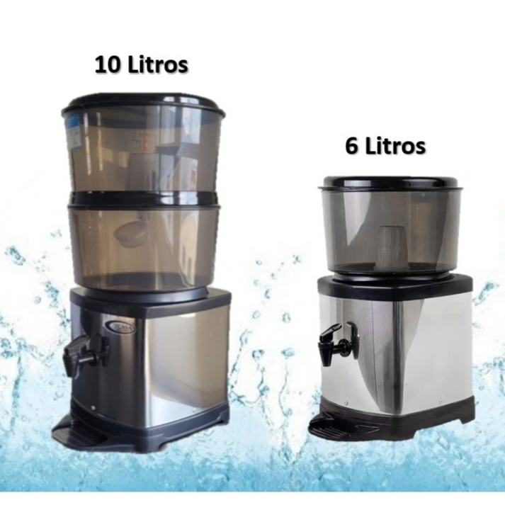 Bebedouro Filtro Para Água Inox Com Base De Barro em Oferta na Shopee