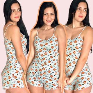 Macacão Pijama Feminino Revenda kit com 10 macacão personagem