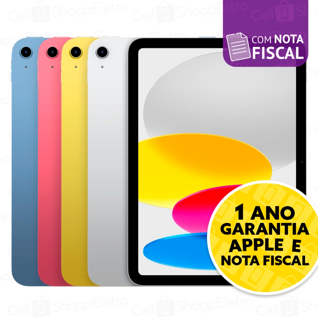 Apple iPad 10 Geração 64GB Wi-fi 2022 Tela 10,9 Original Novo Lacrado com Garantia Apple d...