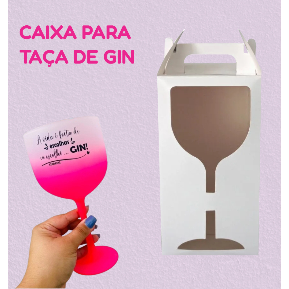 Caixa para TAÇA DE GIN - Papel 300g - CX006 - 100 unid em Oferta na Shopee
