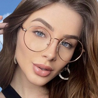 ARMACAO DE OCULOS GRAU FEMININO REDONDO METAL DESCANSO LENTE COM PROTECAO UV400 em Oferta na Shopee