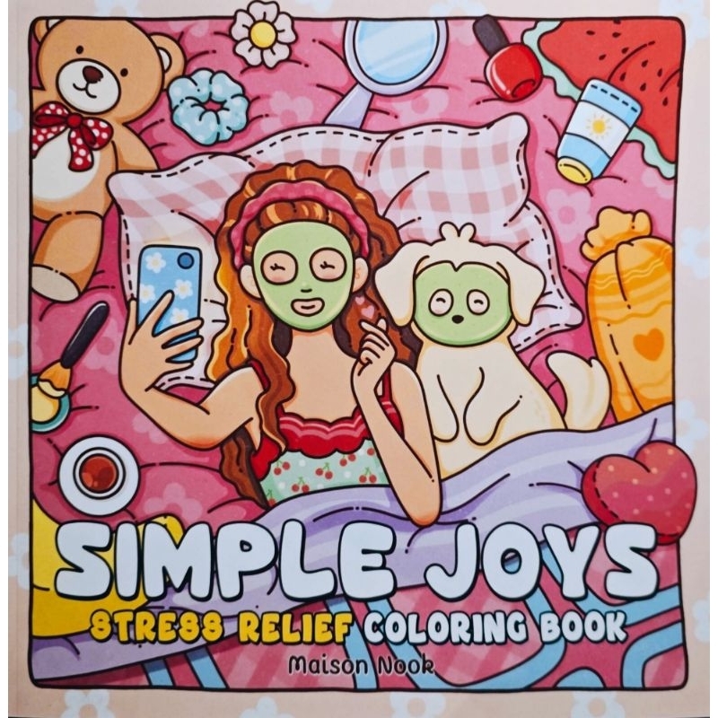 Kit 45 Desenhos de Simple Joys Para Colorir (Folhas Soltas) Folha A4