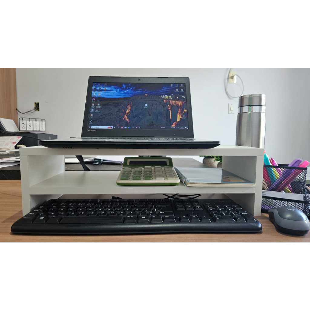Suporte ergonômico para notebook, organizador mesa, suporte monitor, 30/40/50cm L x 30cm de profun