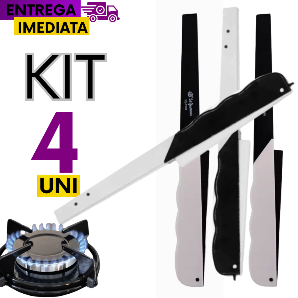 Kit 4 Acendedor de Fogão Premium Multiuso Disparos Casa Viagem Bar Restaurante Variáveis Utilidades