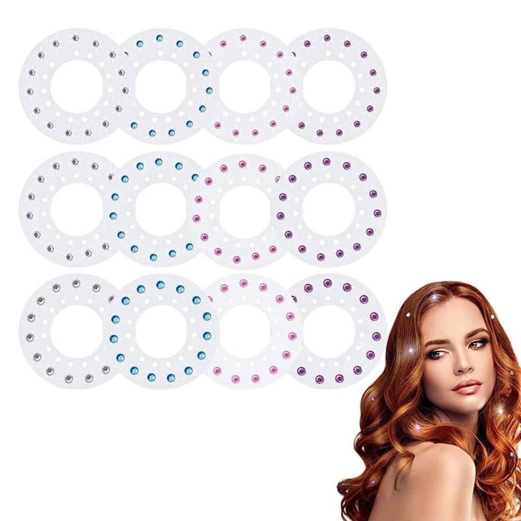 Pacote com 12 Refil de Gemas para Aparelho Aplicador de Strass Bling