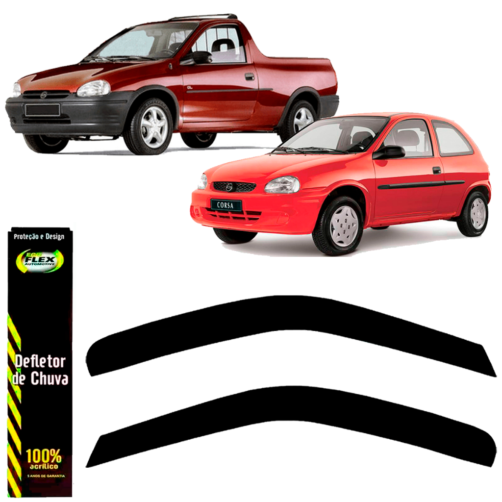 Calha DEFLETOR De Chuva Corsa hatch wind Pick up corsa 2 portas em Oferta na Shopee