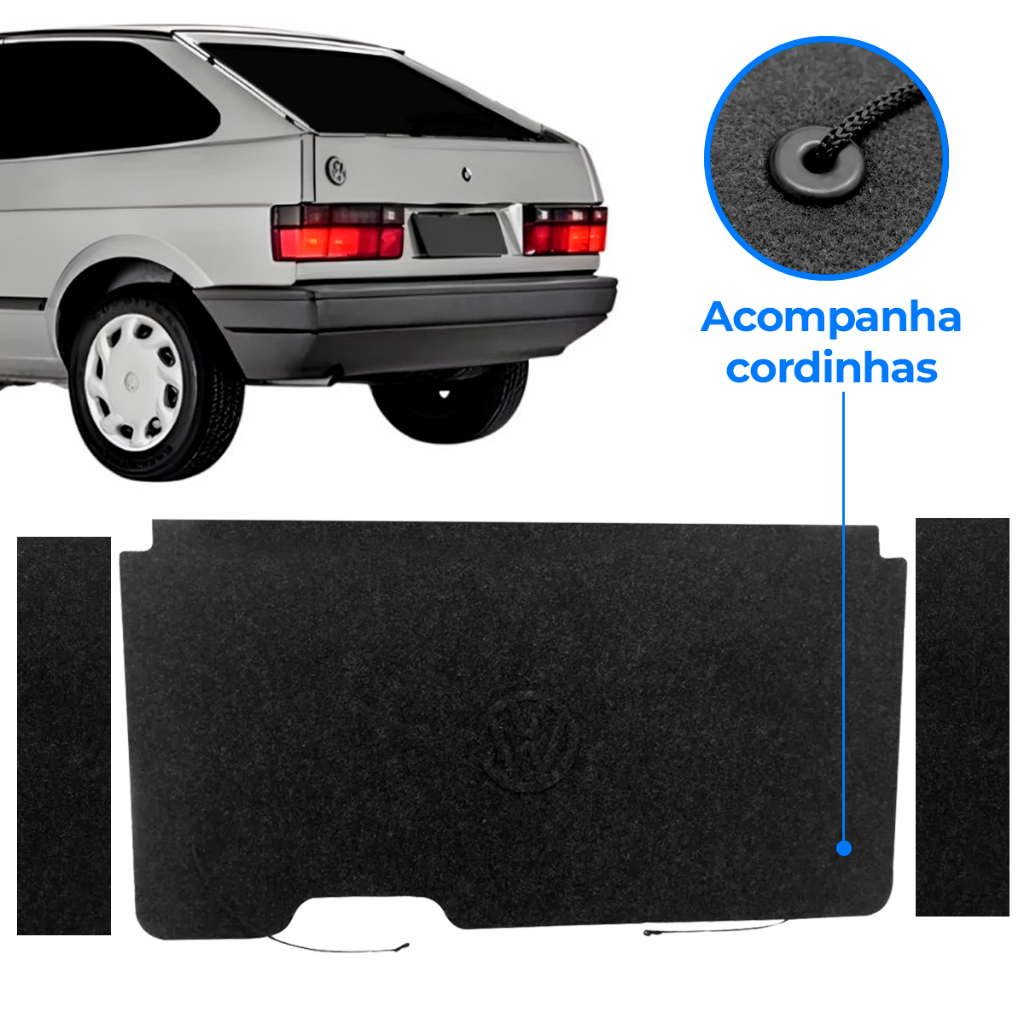 Tampão Traseiro Porta Malas Vw Gol Quadrado 1980 A 1995 Cl em Oferta na Shopee