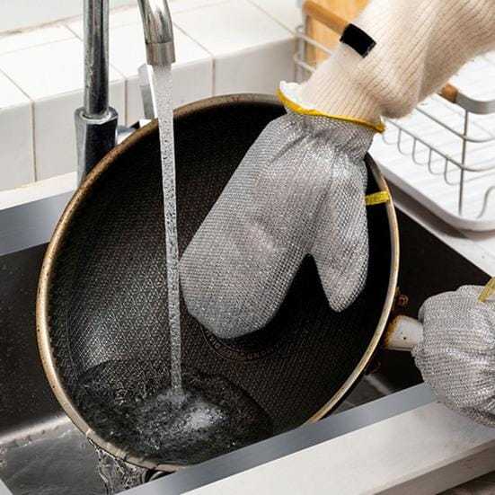 Kit 5 Unidades de Luvas Lava Louça e Para forno, De Aço, fácil Limpeza Isolamento Térmico À Prova D'água