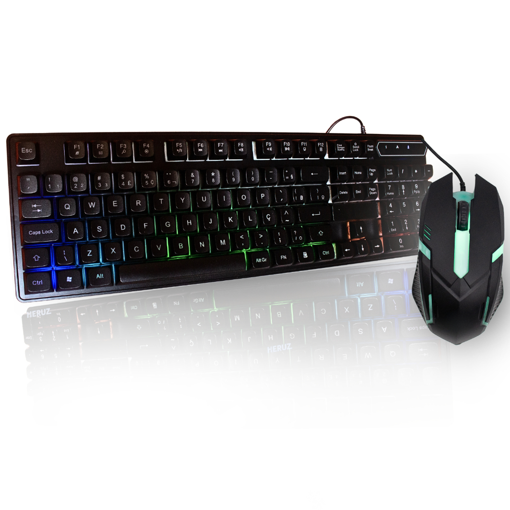 Kit Teclado E Mouse Gamer Usb Led Rgb Premium