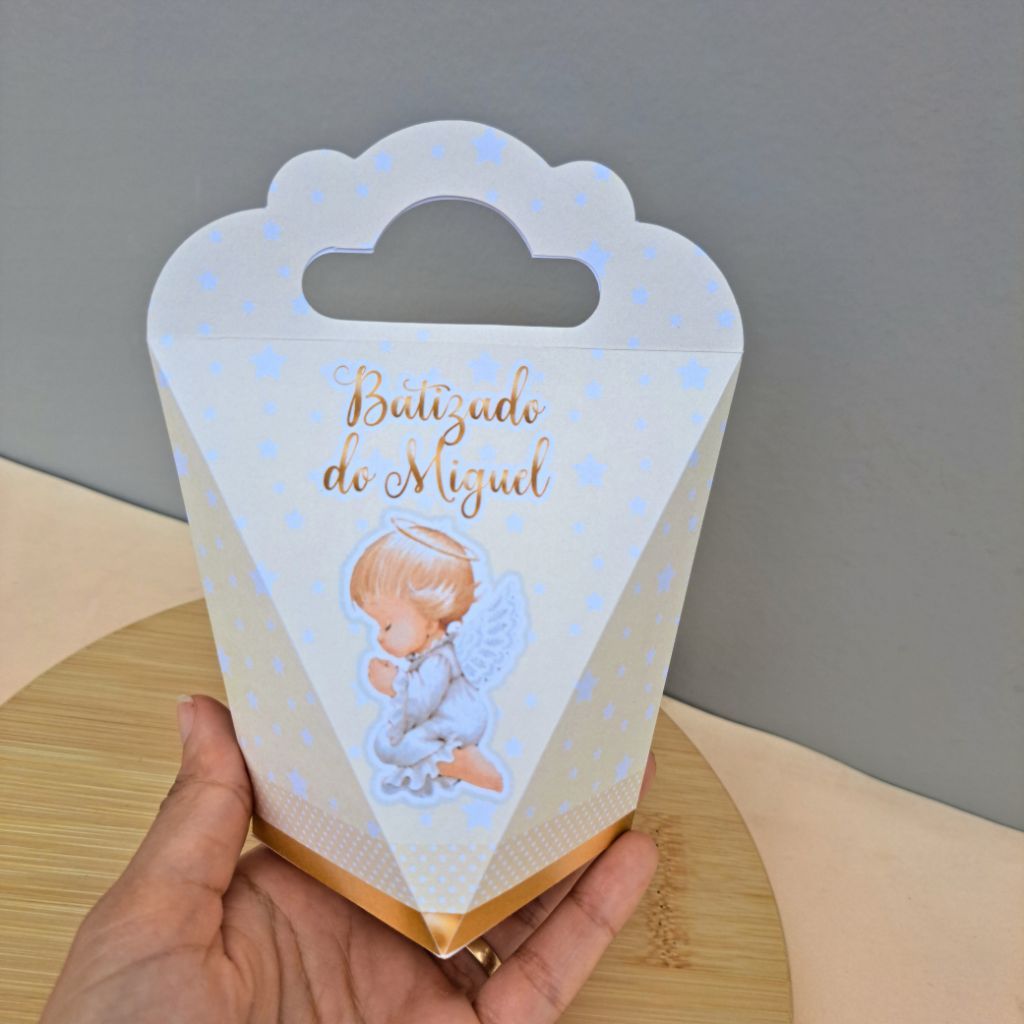 Caixinha Batizado menino/Lembrancinha batizado menino/Personalizados batizado menino/Kit festa batizado menino
