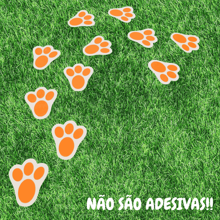 Pegadas/patinhas de coelho para Páscoa Caça aos Ovos Infantil Não Adesivo em Oferta na Shopee