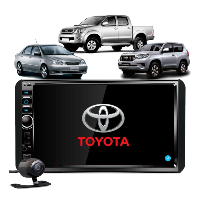 Central Multimidia Mp5 Toyota Corolla Hilux Etios Espelha Android Ios Camera Ré