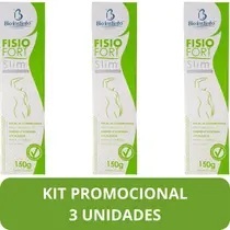Kit c/ 3 Creme FISIOFORT SLIM - Redutor de Medidas Afina a Cintura REDUZ MEDIDAS Bio Instinto 150g