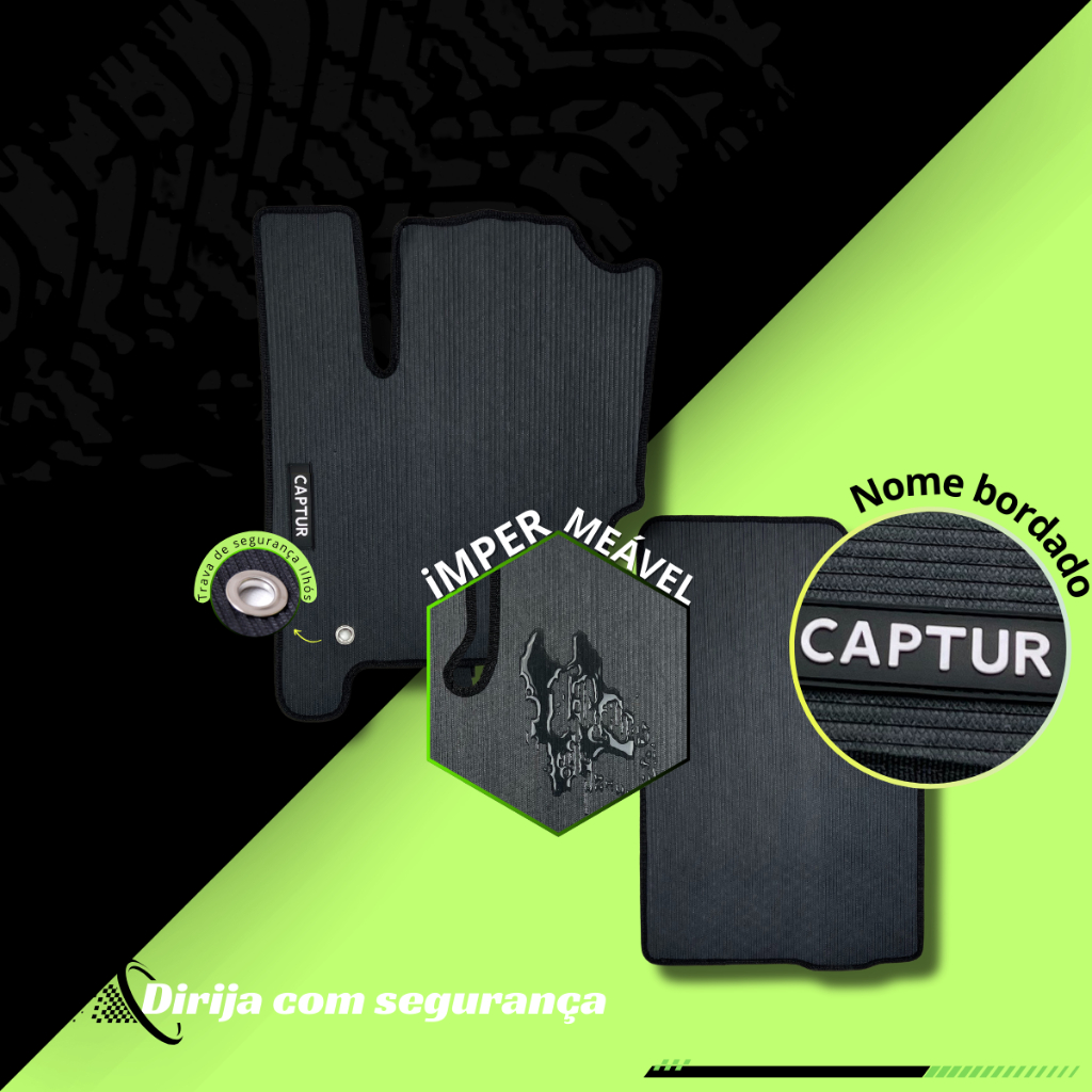 Tapete Automotivo Emborrachado Captur Pronta entrega 2017 a 2022