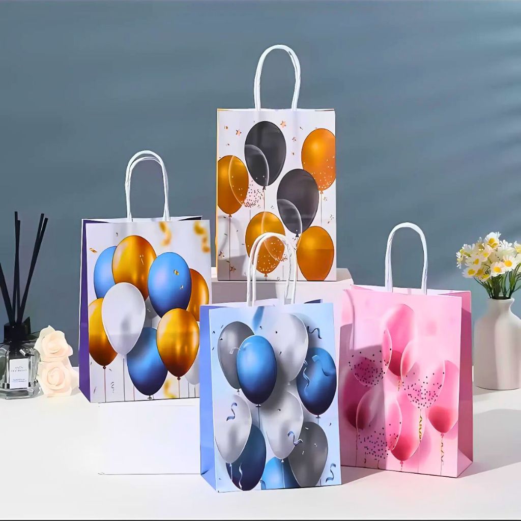 Sacolas de Papel Kraft Estampada Sacola de Lembrancinha Presente Sacola Unicórnio Personalizadas em Oferta na Shopee