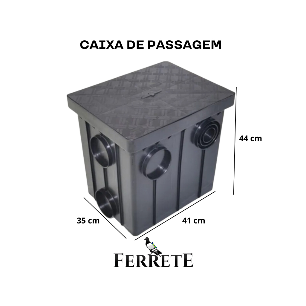 Caixa De Passagem Grande 48 Litros Inspeção Esgoto Elétrica - Mallton