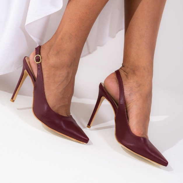 Scarpin Aberto Feminino Salto Fino 11cm Angela Galvão Moda Elegância Tira Salto Alto Estilo Confortável Elegante Sapato