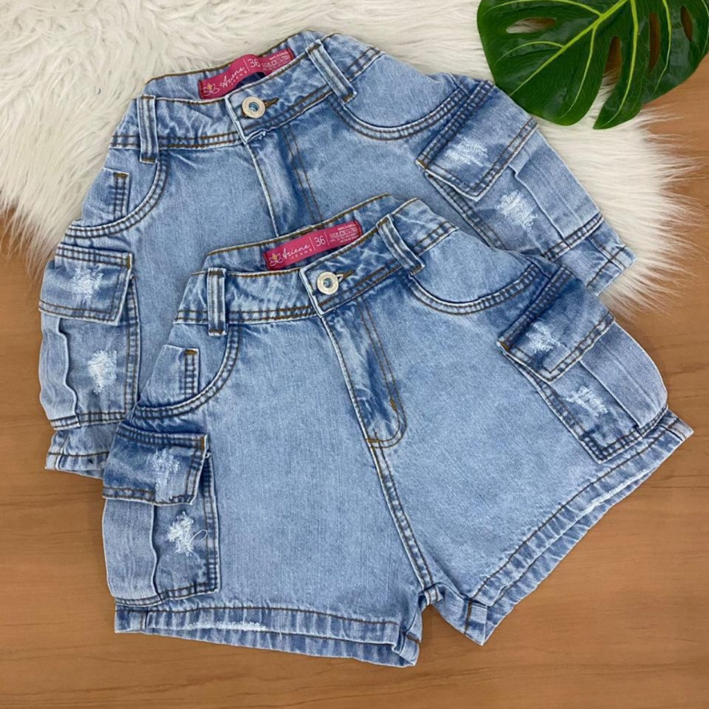 Short Azul Jeans: Onde Comprar | BuscaProdutos