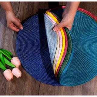 Kit 4 Peças Jogo Americano Redondo Sousplat Cozinha Jantar Descanso de Prato Sousplat Cozinha em Oferta na Shopee