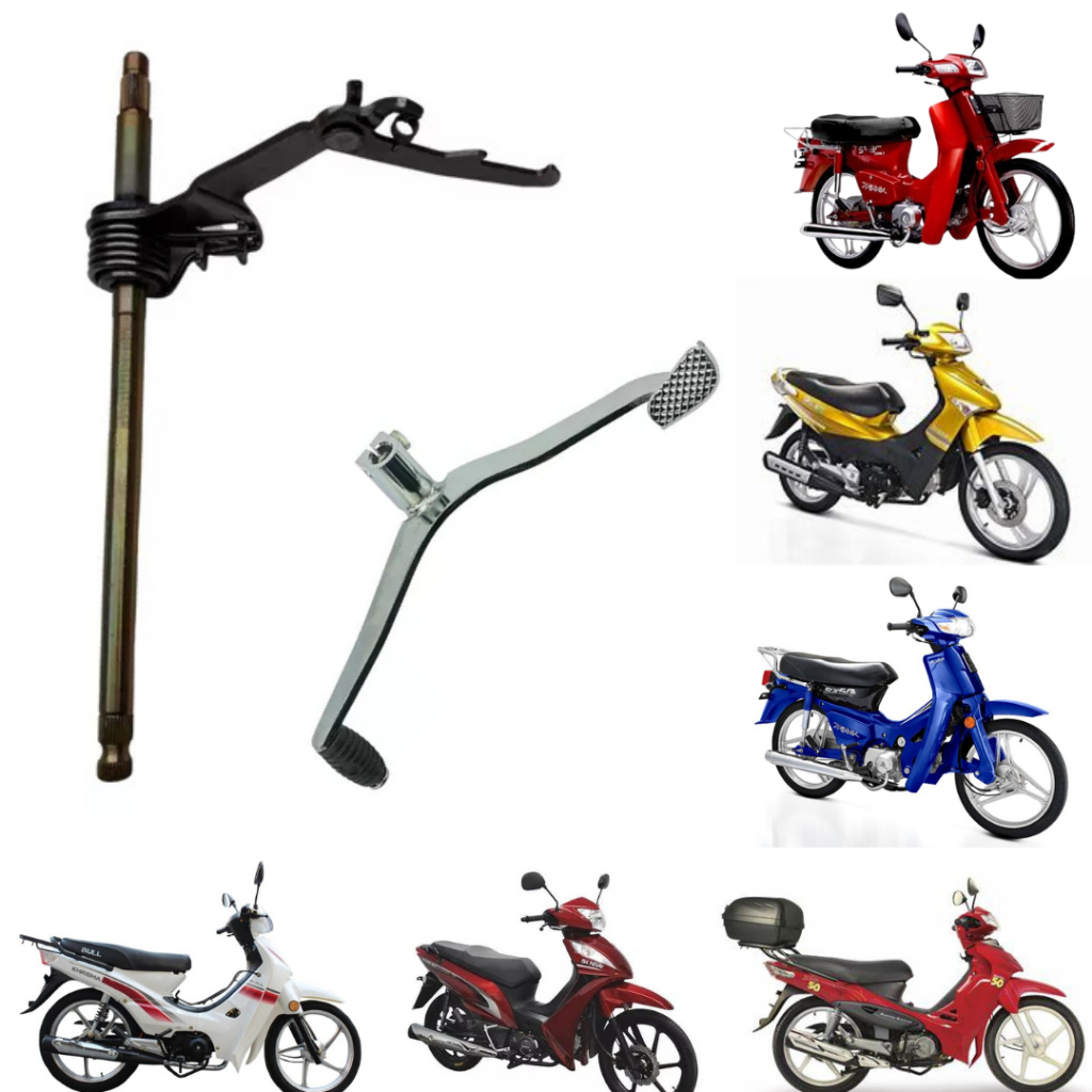 Eixo + Pedal De Câmbio Dafra Zig 50 Dafra Super 50 Traxx Sky Bull Krisma Kasinski Soft Shineray Jet