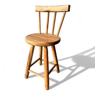 Banqueta Com encosto Madeira Maciça 50cm Alt Tamborete Banco Médio Banquinho em Oferta na Shopee