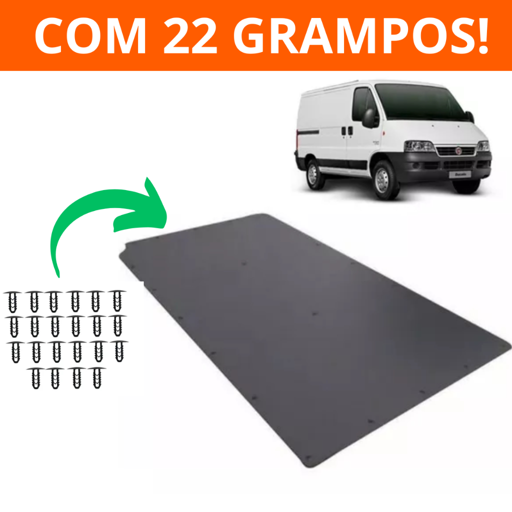 Kit Forro Forração Porta De Correr Fiat Ducato + 22 Grampos Teto alto e Teto Baixo