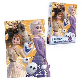 JOGO EDUCATIVO QUEBRA CABEÇA 200 PEÇAS FROZEN 8033 HASBRO em Oferta na Shopee