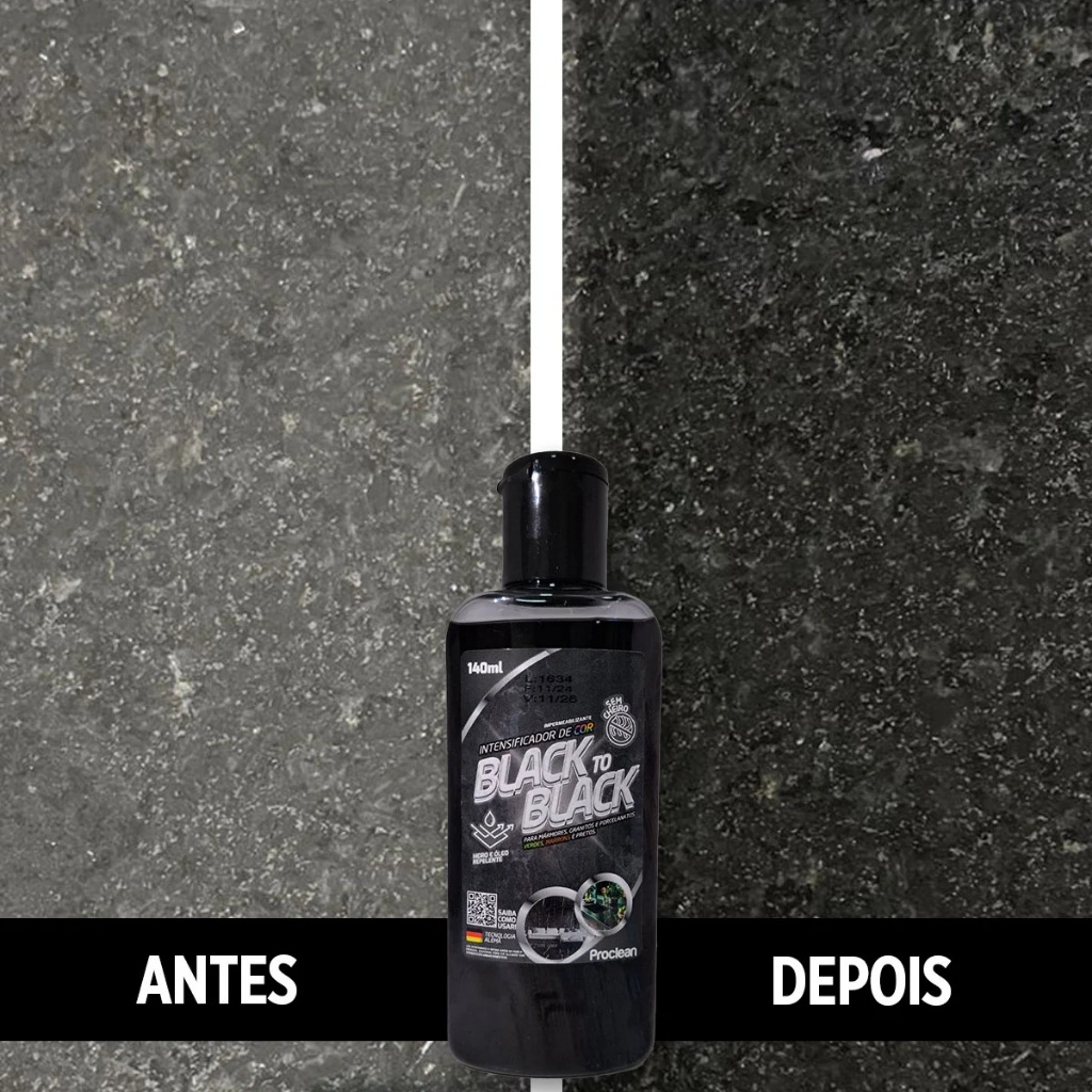 Detalhes do Cera Para Pedras Intensificador de cor 140ml Black To Black Proclean