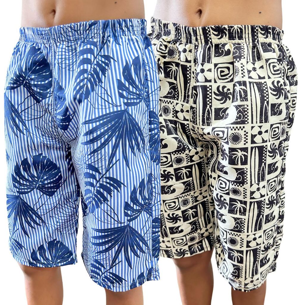 Kit 2 Bermudas Tactel Infantil Juvenil Estampadas Short Moda Verão Menino