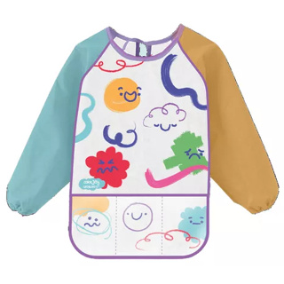 AVENTAL INFANTIL COLOR JOY  CRISTAL C/ BOLSO E MANGA COMPRIDA - BLISTER C/ 1 UND LEO&LEO em Oferta na Shopee