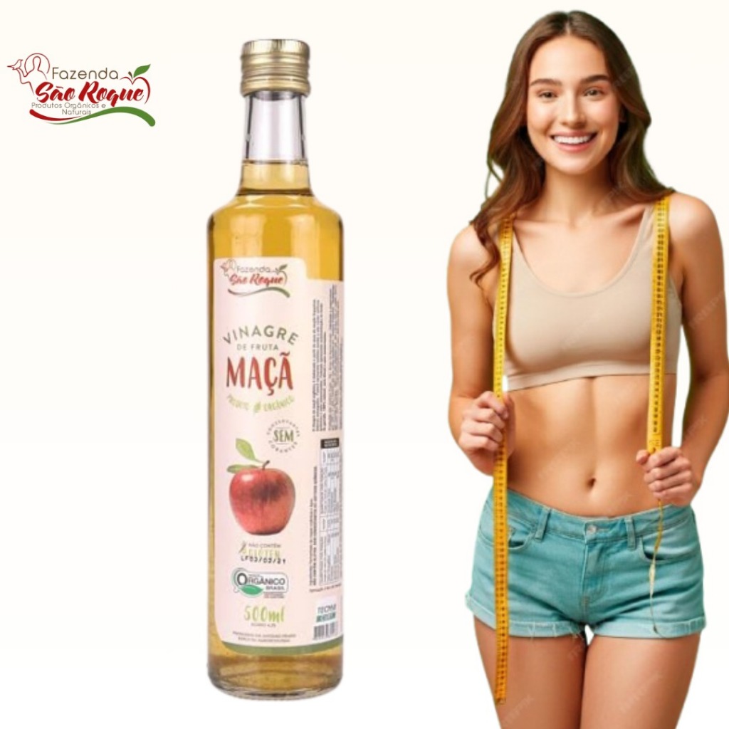 Vinagre De Maçã (Orgânico) (4,2% de Acidez) - Fazenda São Roque 500ML