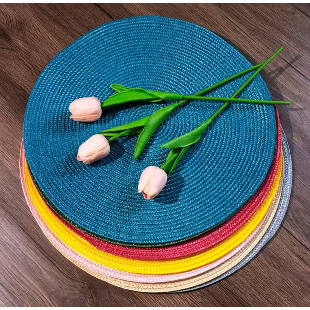 Kit 4 Peças Jogo Americano Redondo Sousplat Cozinha Jantar Descanso de Prato Sousplat Cozinha em Oferta na Shopee