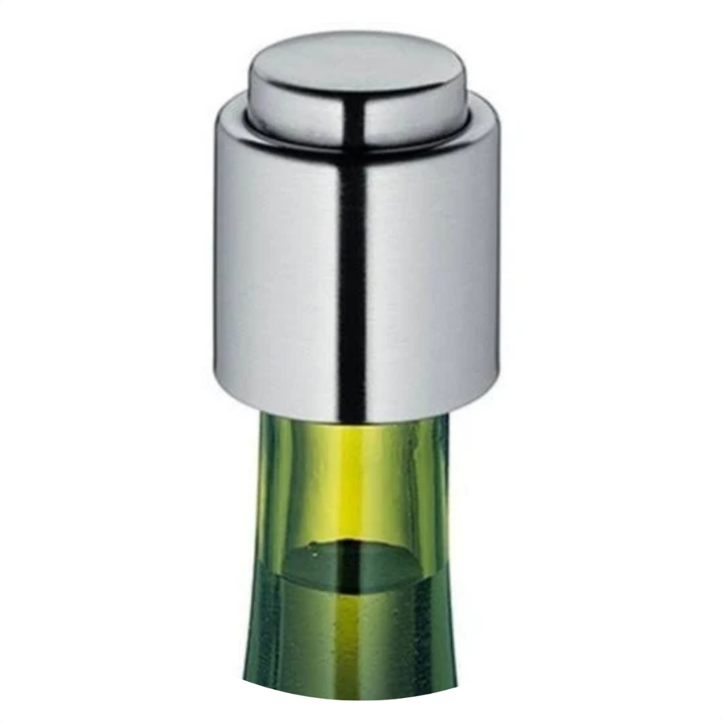 Tampa Para Garrafa Cromada Com Sistema a Vacuo Mimo Style - Home & Living