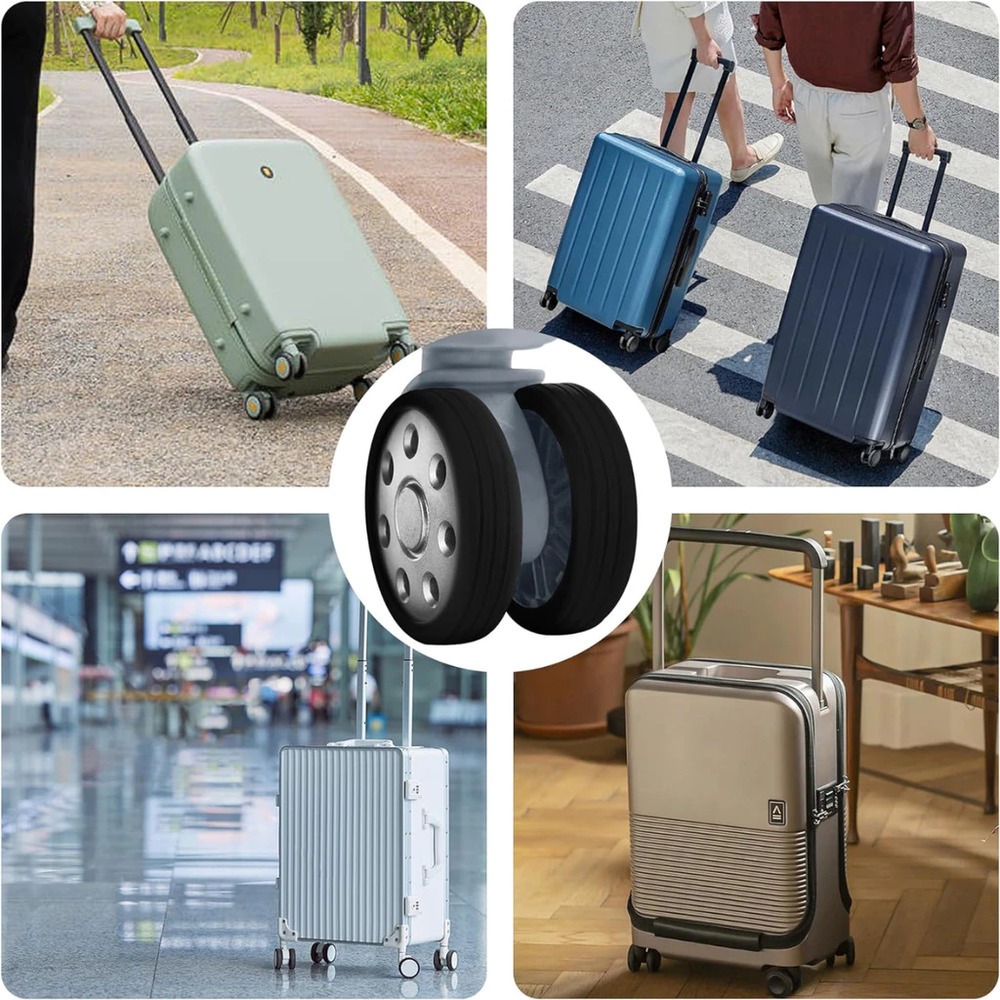 Kit 8 Capas De Roda Para Bagagem, Protetor De Rodas Malas De Viagem, Mochila Escolar, Capa Silicone