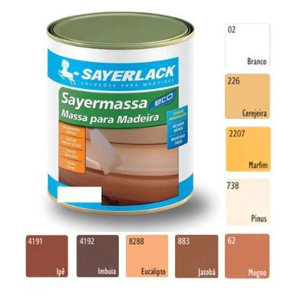 Massa para Madeira (Sayermassa) 380g SAYERLACK - Corrige imperfeições, buracos e rachaduras em Oferta na Shopee