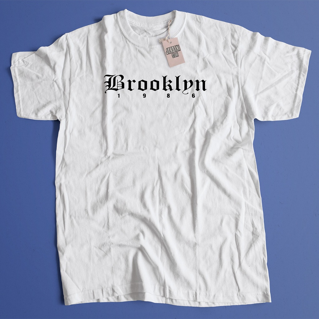 Camiseta Brooklyn 1986 Streetwear 100% Algodão Camisa Streetwear Brooklyn 1986