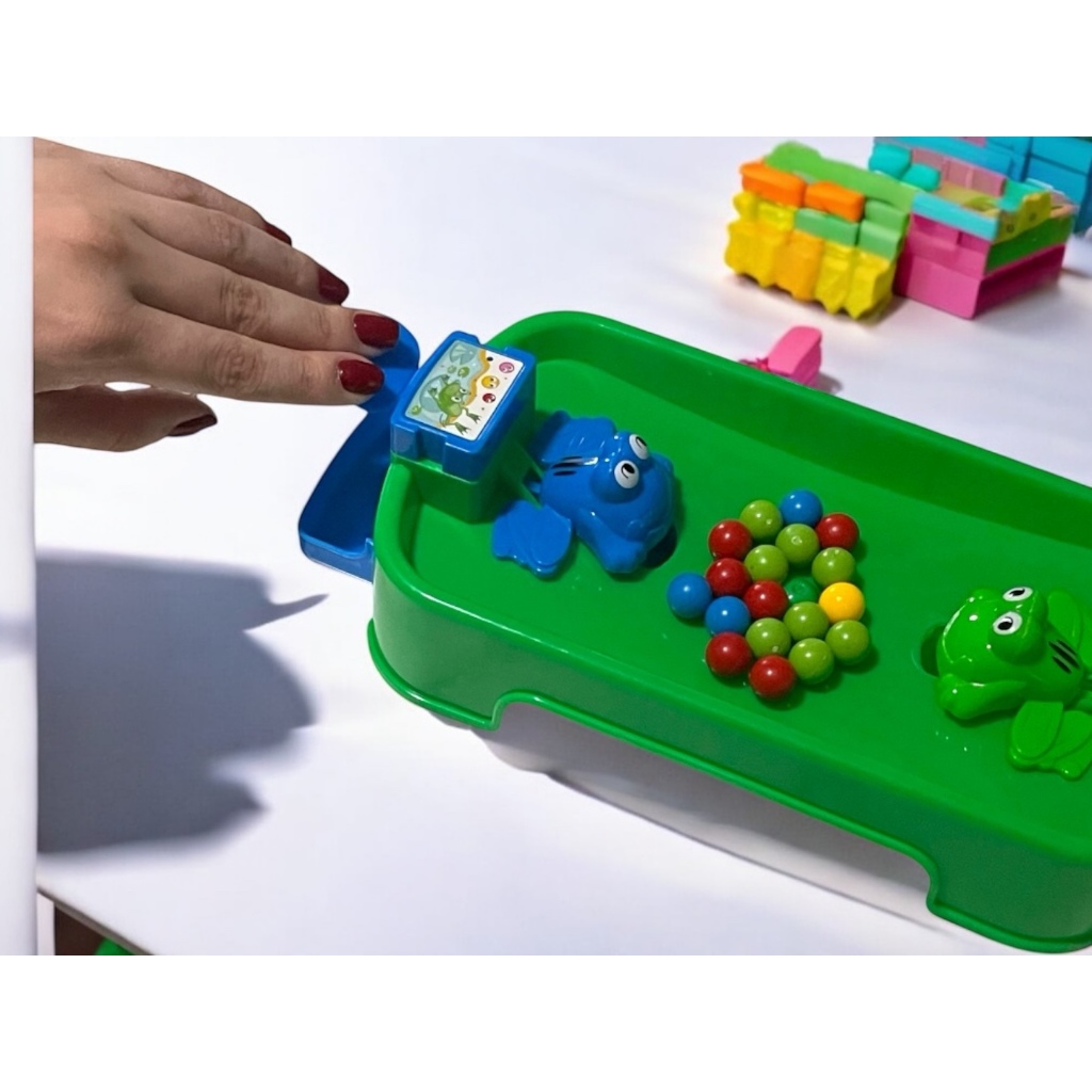 Jogo Papa Bolinhas Sapinhos Brinquedo Infantil Divertido Interativo Criança Jogo de Mesa Família Brinquedo Educativo