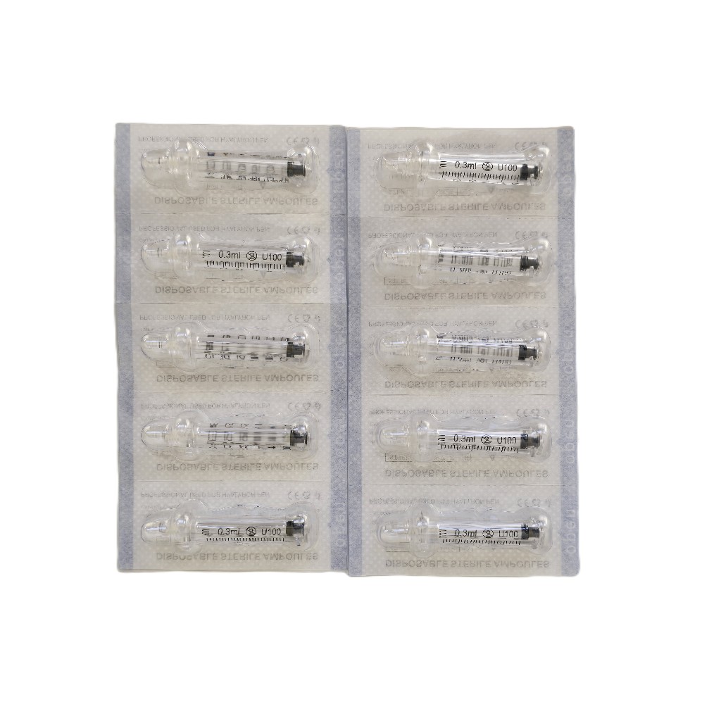 Kit Com Dez Ampolas Disposable Sterile Hyaluron Pen 0,3ml 10 Ampolas Cartucho Caneta Pressurizada