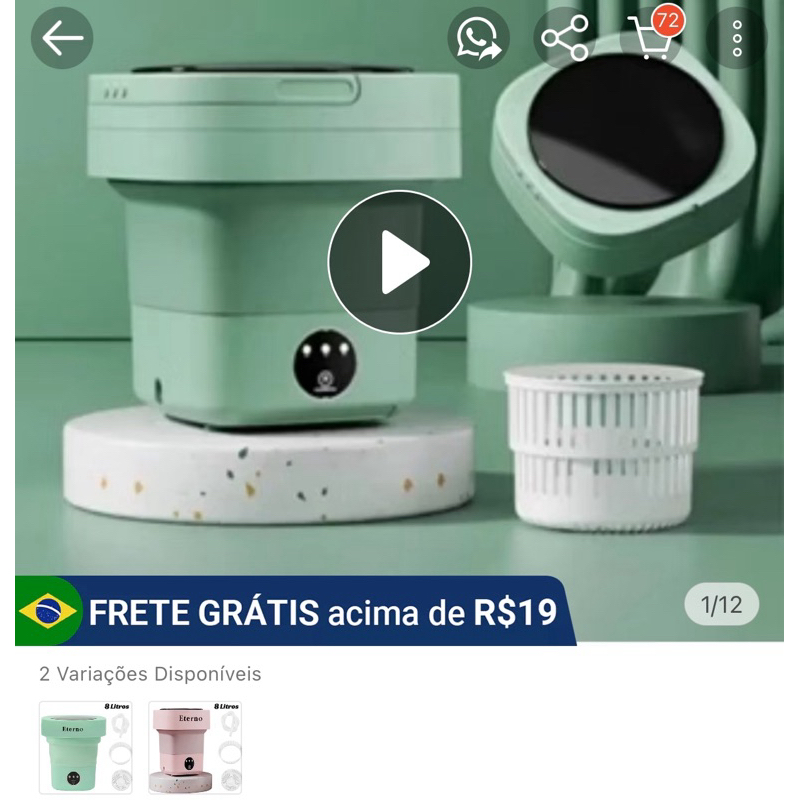 Mini máquina de lavar roupa 6L dobrável portátil moderna máquina de lavar automática roupa interior de viagem-DD12385