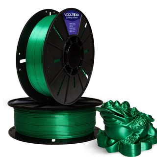 Voolt3D Filamento PLA V-Silk Verde 1Kg 1,75mm para Impressora 3D FDM