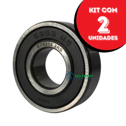 Kit com 2 rolamentos 6202 Sulcarbon - 35mm x 15mm x 11mm