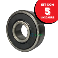 5 rolamentos 6303 Sulcarbon - 47mm x 17mm x 14mm