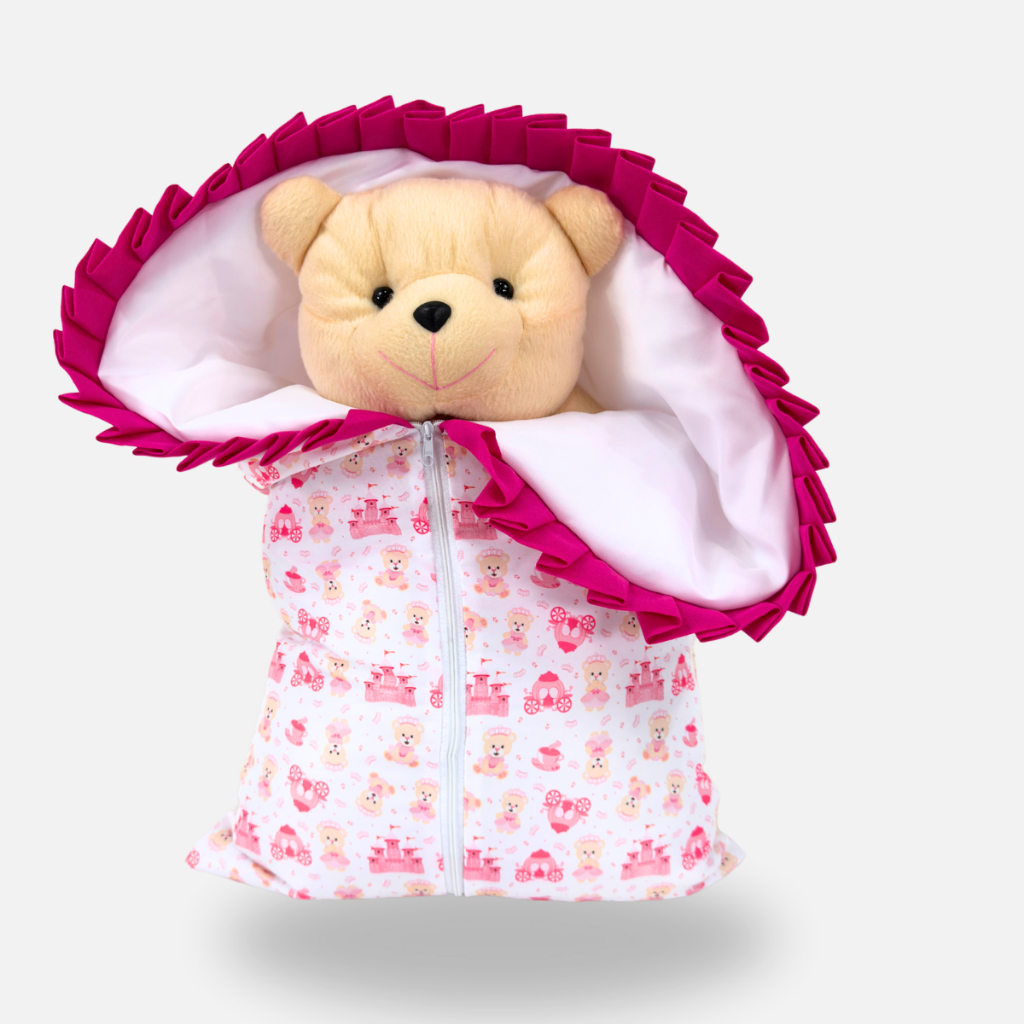 Saco de Dormir Bebê Macio Acolchoado Zíper Elástico Ajustavel Micropercal Térmico Estampado