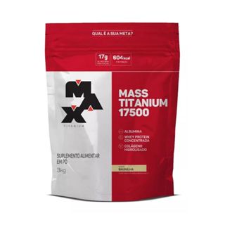 Hipercalórico Mass Titanium 17500 3kg Sabor Baunilha em Oferta na Shopee