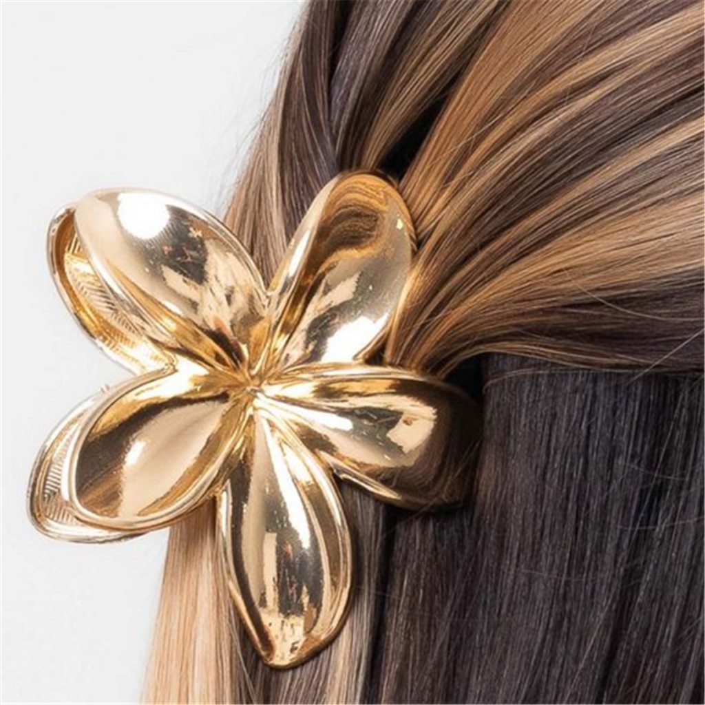 Piranha De Flor Em Metal Garra De Cabelo Para Minina